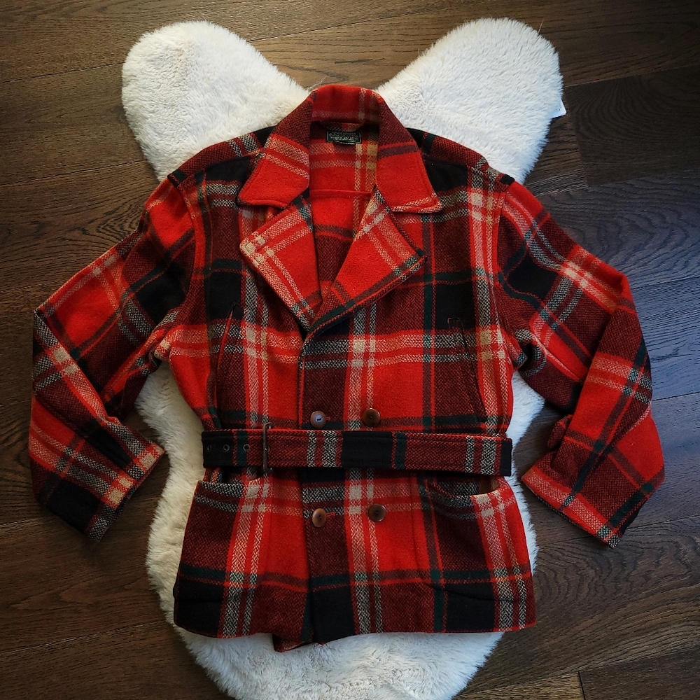 Vintage Ralph Lauren Country Check Plaid Chore Wool Jacket - Picture 1 of 12